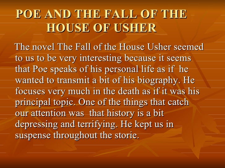 The Fall Of The Hause Of Usher, By Cindy Gordon