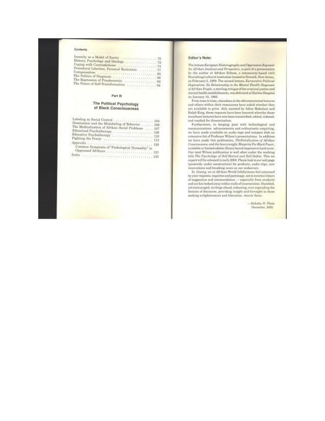 The Falsification of Afrikan Consciousness by Amos N. Wilson The Falsification of Afrikan Consciousness by Amos N. Wilson