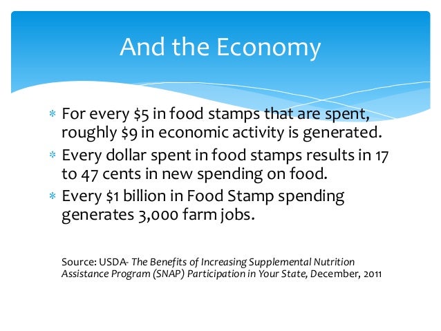 Net Economic Benefit Of Food Stamps Net Economic Benefit Of Food Stamps
