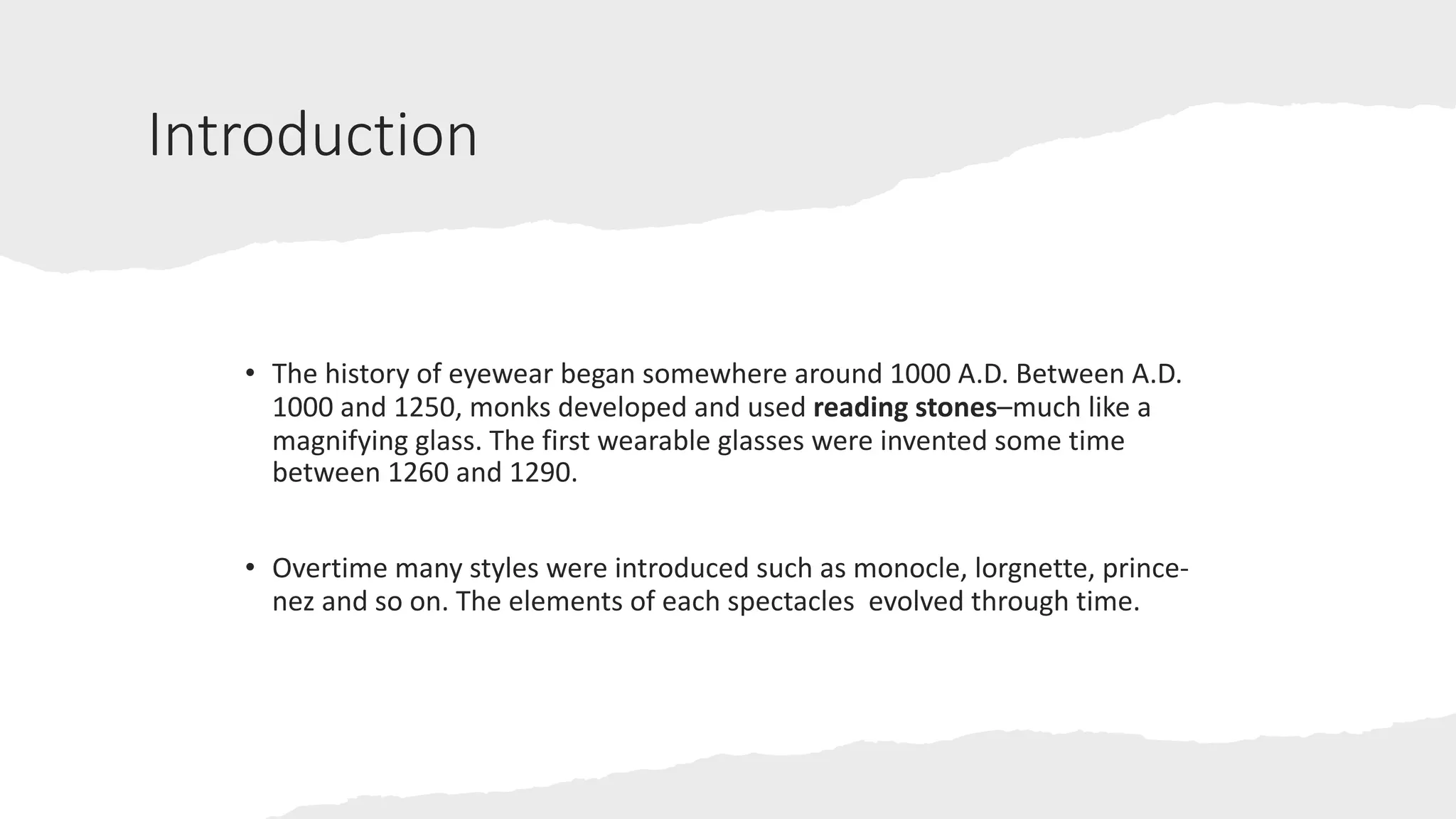 The fascinating history of eyewear | PDF