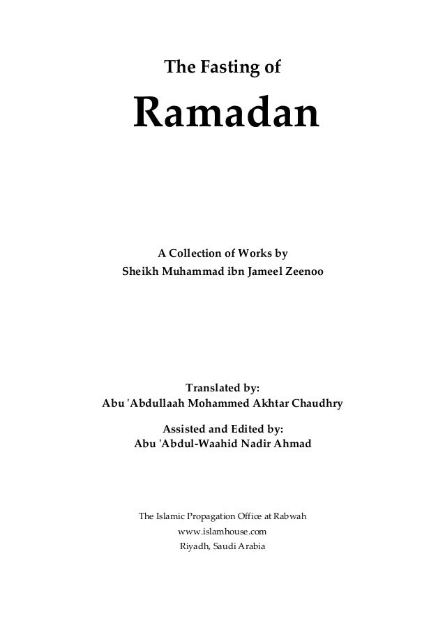 The Fasting of Ramadan The-fasting-oframadanzeenoo-1-638