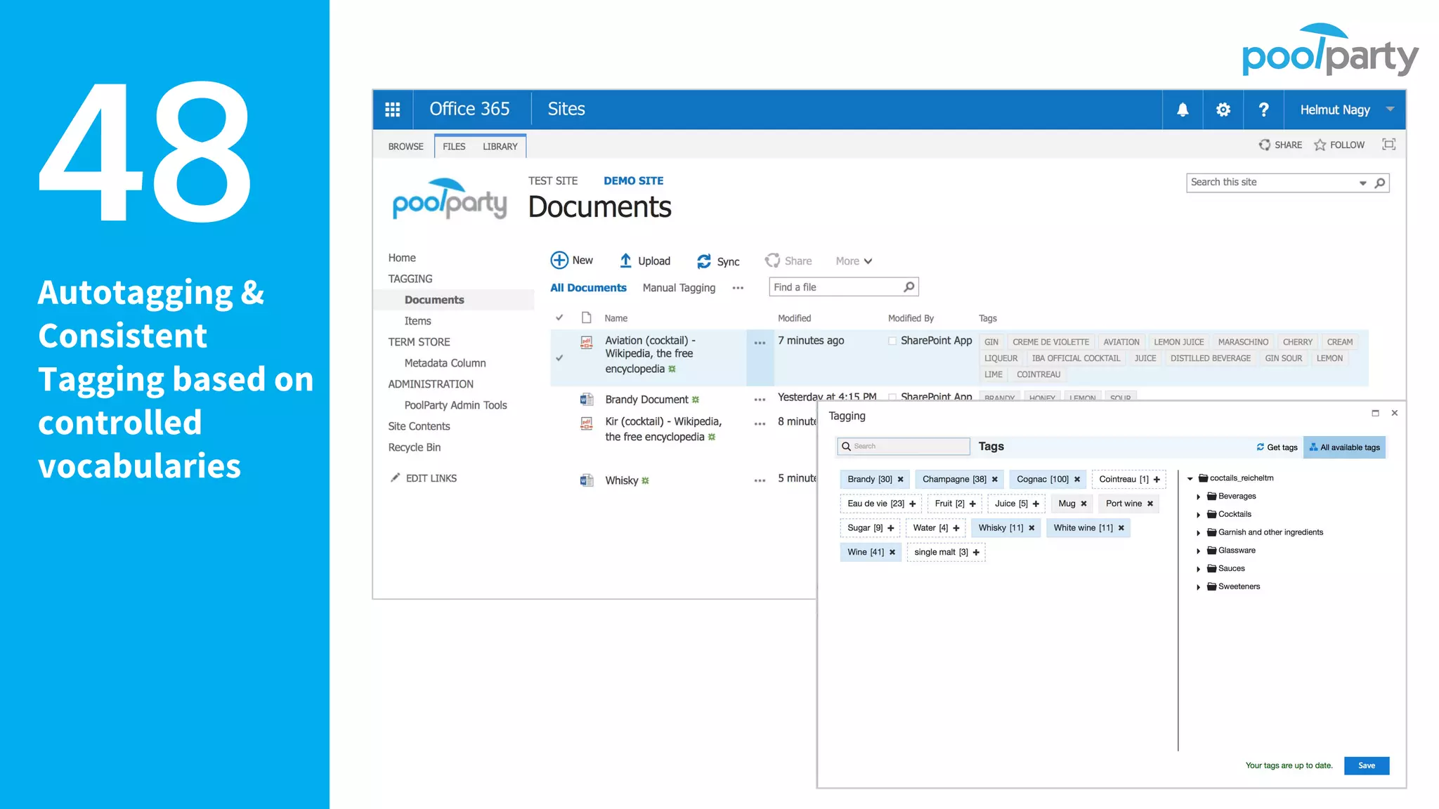 Autotagging &
Consistent
Tagging based on
controlled
vocabularies
48
 