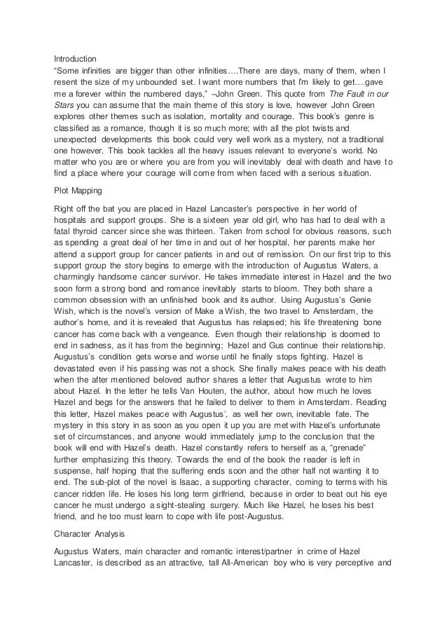 Fault in our stars essay