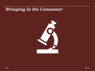 PwC
Bringing in the Consumer
Slide 30
 