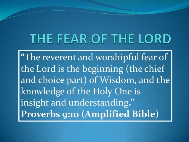 fear of the lord