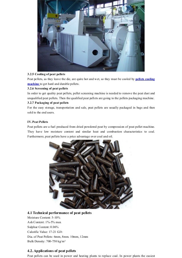 The feasibility of making peat fuel pellets