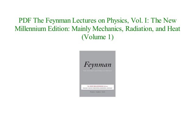 Richard feynman lectures on physics volume 1 pdf - kopwizard