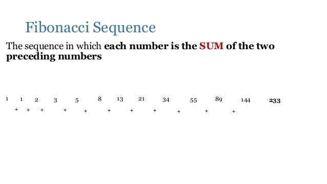 The fibonacci sequence
