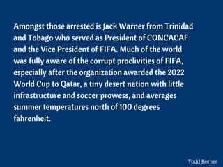 The FIFA Corruption Saga and What It Means for American Soccer