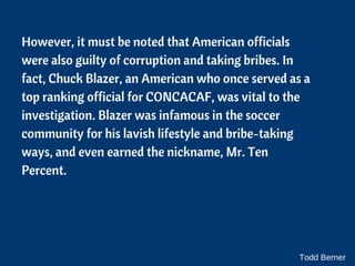 The FIFA Corruption Saga and What It Means for American Soccer