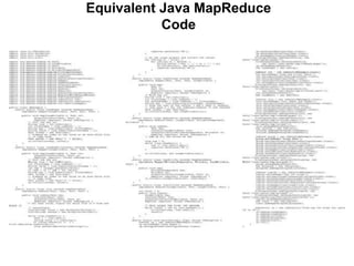 Equivalent Java MapReduce
           Code
 