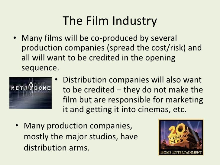 The film industry overview lesson slides