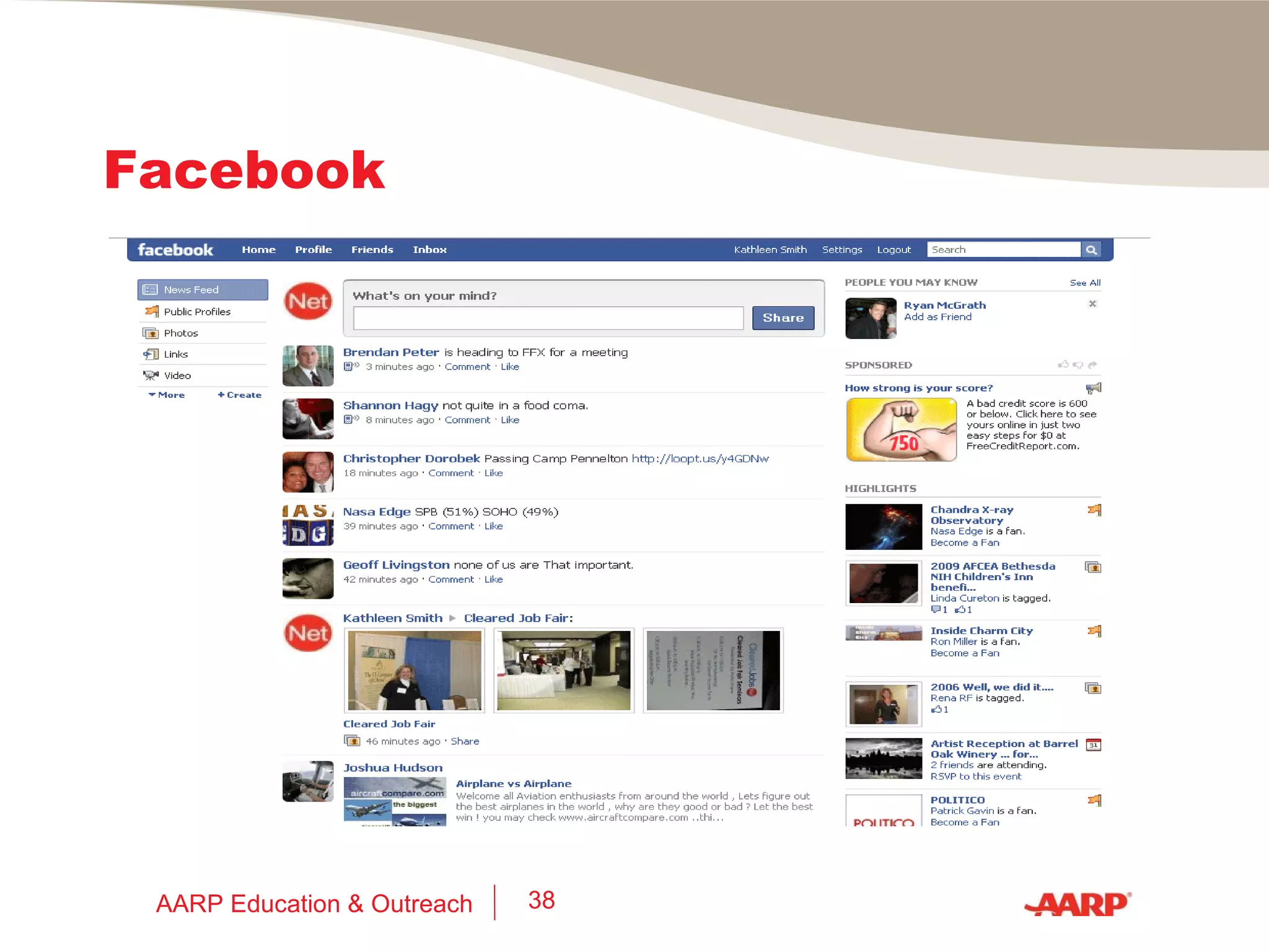 Facebook AARP Education & Outreach 