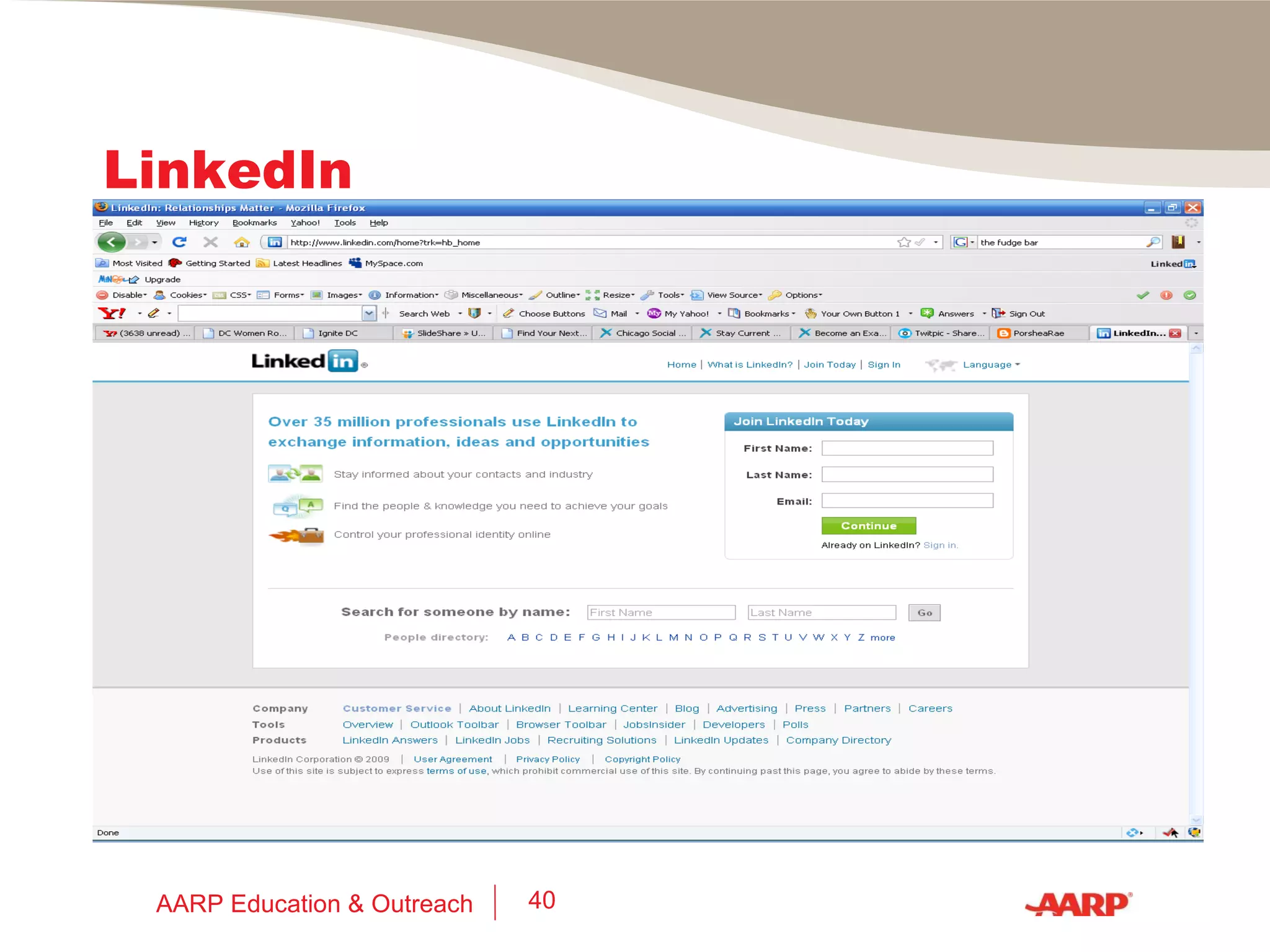 Facebook AARP Education & Outreach 