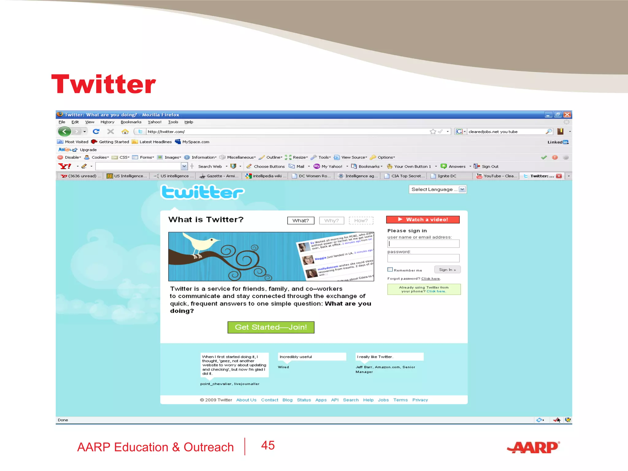 LinkedIn AARP Education & Outreach 