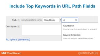 Include Top Keywords in URL Path Fields
 