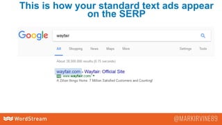 This is how your standard text ads appear
on the SERP
 