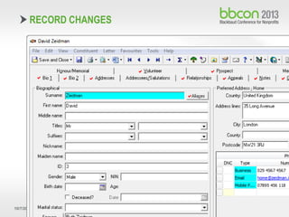 10/7/2013 #bbcon 11
RECORD CHANGES
 