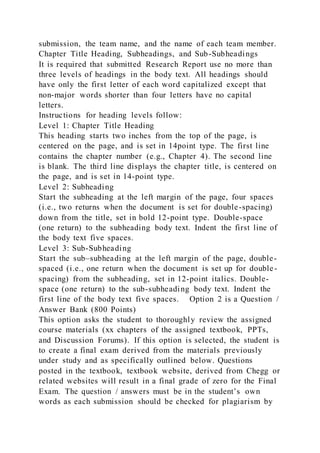 Chapter Subheading Notations The final exam is due xxxx20xx. late assignments will not be acc | DOCX