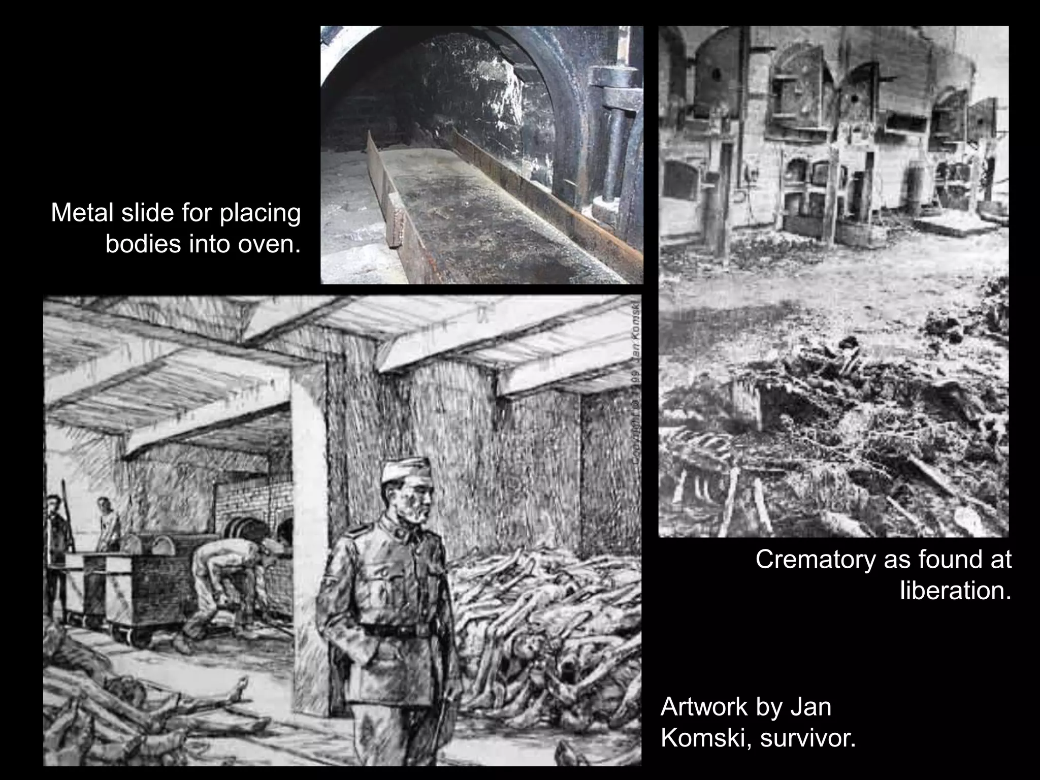 BarracksSix people slept on a plank of wood, on top of us another layer.  And if one of us had to turn, all the others had to turn because it was so narrow.  One cover, no pillow, no mattress.-  Alice Lok, Survivor