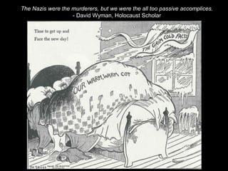 Letter of complaint from Mrs. Eleonore Gusenbauer                of Ried (the village above Mauthausen),                                September 1941.Inmates of the Mauthausen concentration camp are constantly being shot at the Vienna Ditch work site. Those who are badly struck still live for some time and lie next to the dead for hours and in some cases for half a day.My property is situated on an elevation close to the Vienna Ditch and therefore one often becomes the unwilling witness of such misdeeds.  I am sickly in any case and such sights make such demands on my nerves, that I will not be able to bear it much longer.I request that it be arranged that such inhuman deeds will cease or else be conducted out of sight.Dokumentationsarchiv des österreichischen Widerstand., or Gordon J. Horwitz, In the Shadow of Death – Living Outside the Gates of Mauthausen, p. 35.