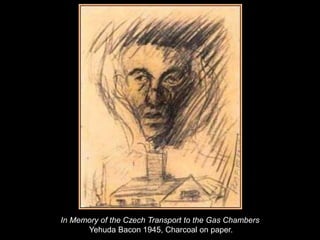 Slave LaborJewish women pulling cars of quarried stones, Plaszlow, 1944. Leaving for Work by David Olère.                  Camp inmates are marched out to work past victims of Nazi camp discipline. Assembly line at the Bavarian Motor Works (BMW) aircraft engine factory, Allach, Germany. Buna Factory,                                Auschwitz III (Monowitz).