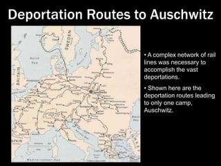 DeportationsA child’s drawing showing a German soldier shooting at a train of deportees.A 1942 transport to Treblinka.Corpses lie in an open railcar at Dachau.