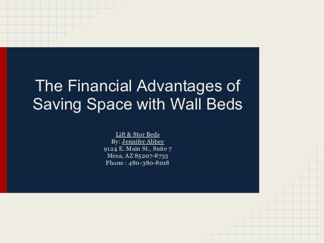 The Financial Advantages Of Saving Space With Wall Beds