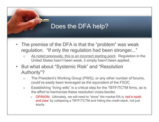 The Financial Crisis Impact On Risk Management [Tom Day] Handouts | PPT