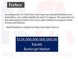 $126,000,000,000,000.00
Equals
Bankrupt Nation
 