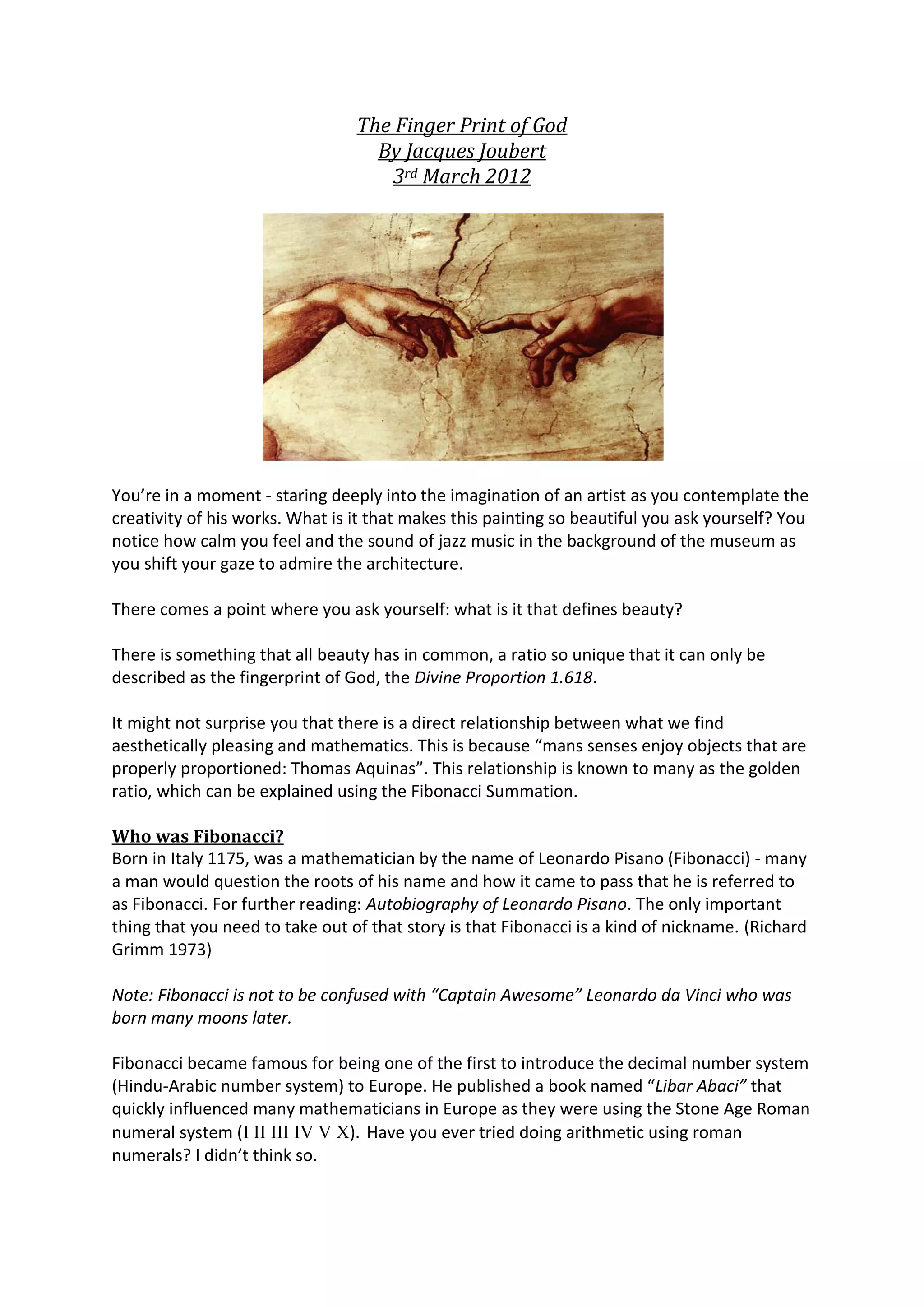 The Fingerprint Of God PDF