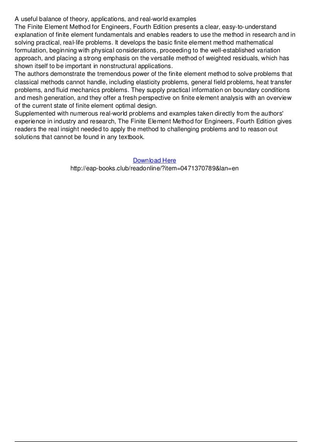 The finite element method pdf