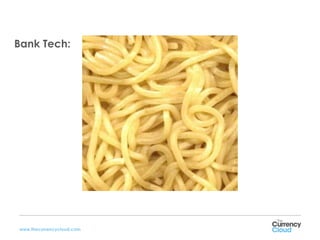 Bank Tech:




www.thecurrencycloud.com
 