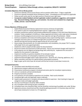 Picture Idea: 90 Day Action Plan For Property Management