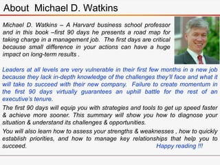 First 90 Days Summary.pdf The First 90 days | PDF