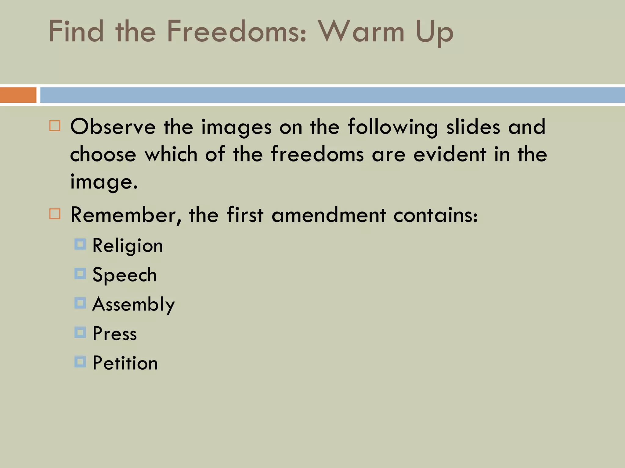 The First Amendment CP | PPT