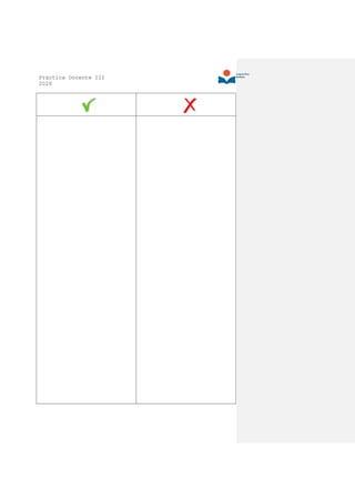 Práctica Docente III
2020
 