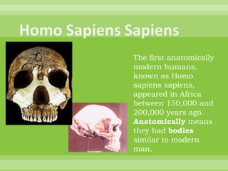 Modern Humans First Appeared The first humans_prehistory_to_3500_bc_v_03 | PPT