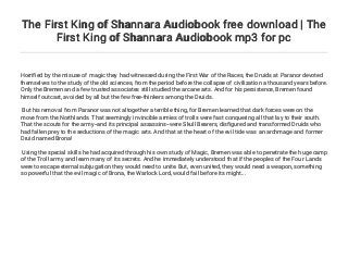 download the first king of shannara