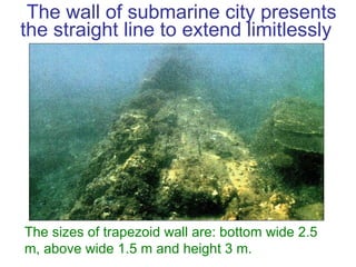 The wall of submarine city presents the straight line to extend limitlessly  The sizes of trapezoid wall are: bottom wide ...