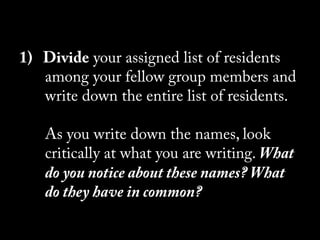2)  What do you notice about the gender
of the names on your list?
 