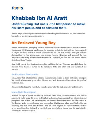 Khabbab Ibn Al Aratt PDF