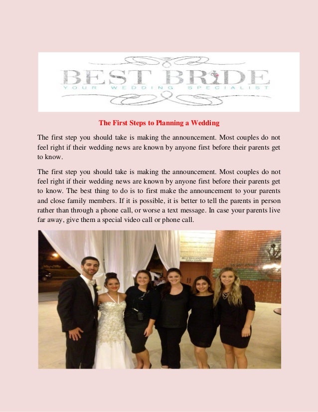 the first steps to planning a wedding