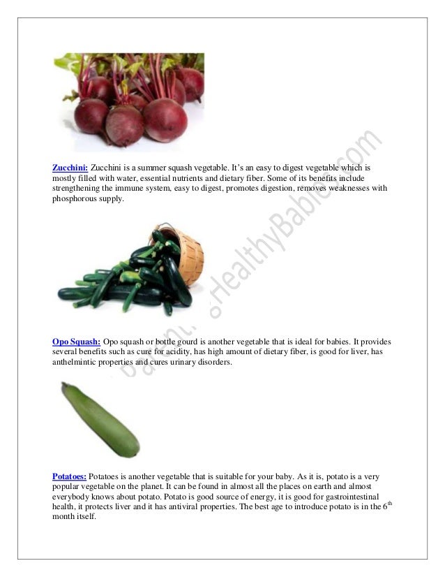 The first vegetables for your baby