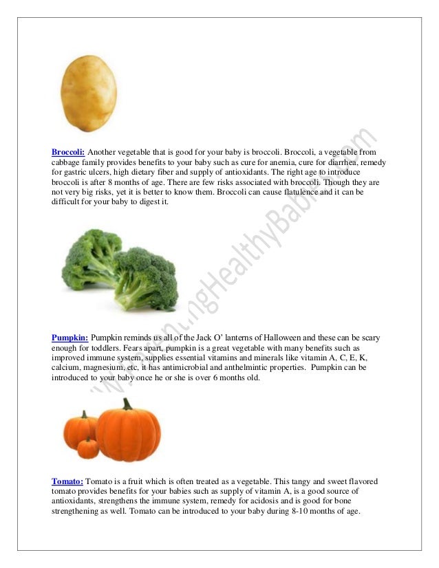 The first vegetables for your baby