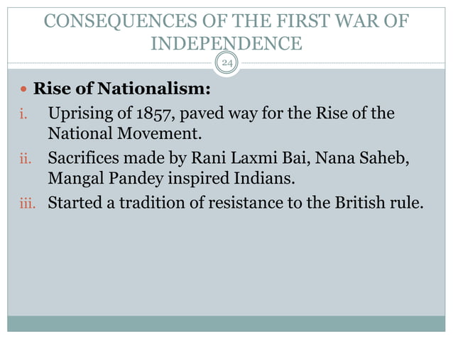 The First War of Independence, 1857 | PPTX