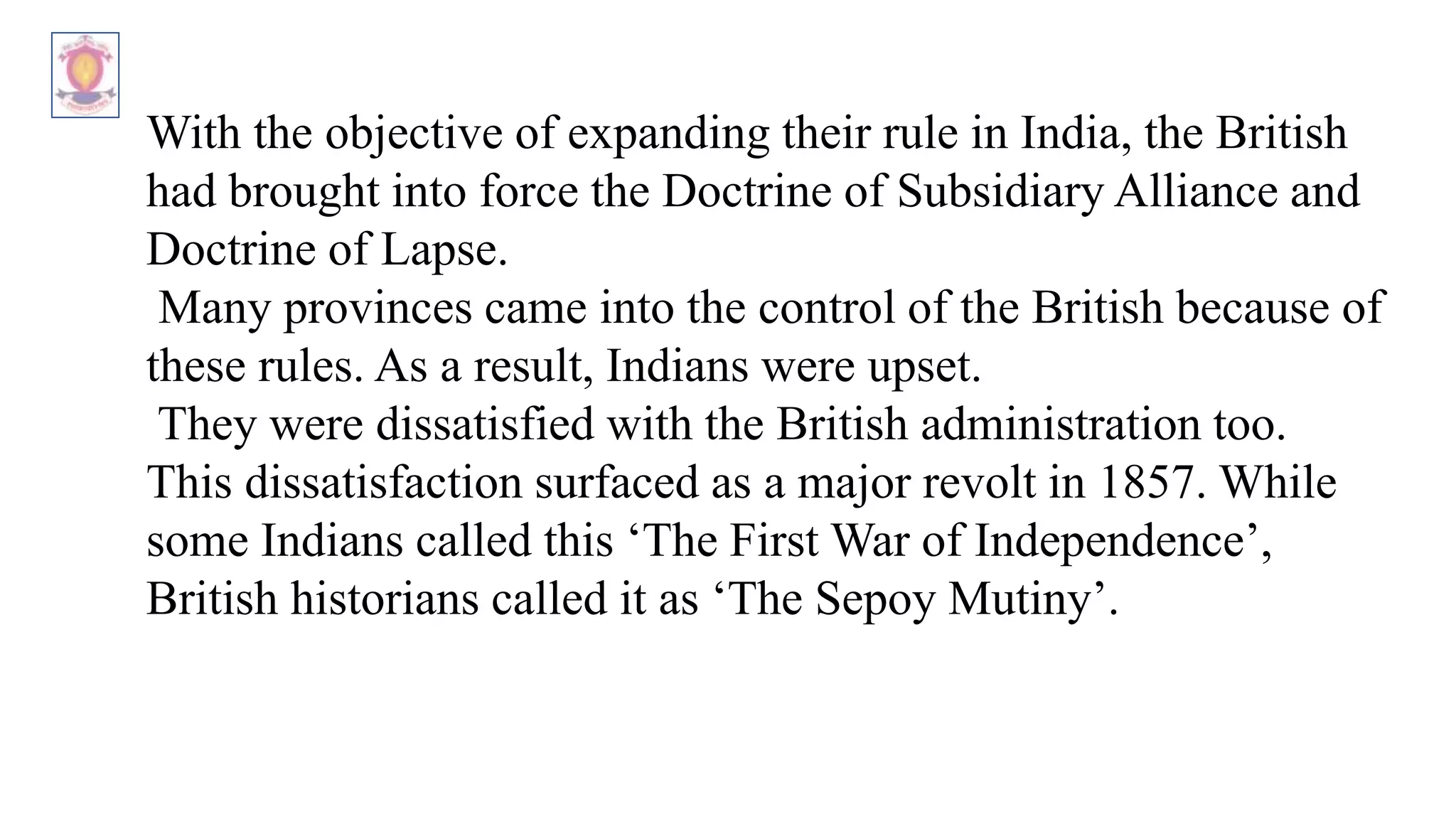 THE FIRST WAR OF INDIAN INDEPENDENCE 1857 2023.pptx