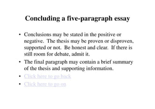 The Five-Paragraph Essay