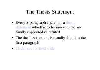 The Five-Paragraph Essay
