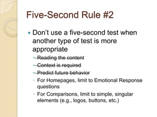 The Five-Second Rules
 